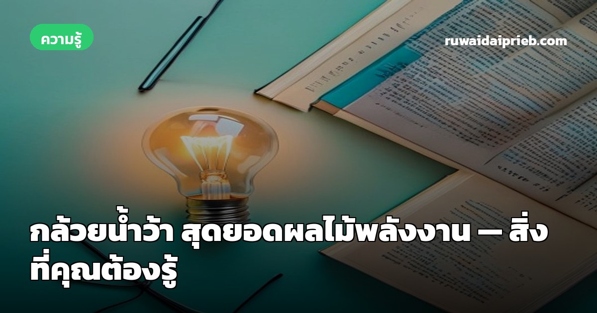 กล้วยน้ำว้า สุดยอดผลไม้พลังงาน — สิ่งที่คุณต้องรู้