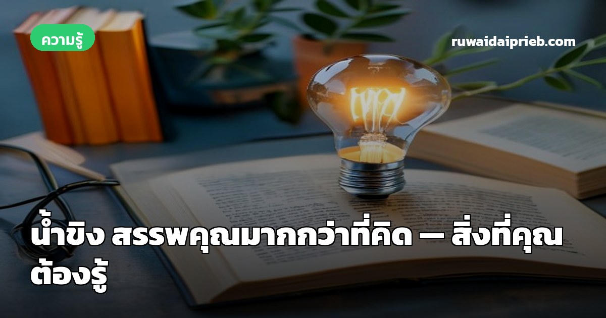 น้ำขิง สรรพคุณมากกว่าที่คิด — สิ่งที่คุณต้องรู้