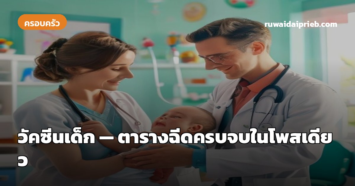วัคซีนเด็ก — ตารางฉีดครบจบในโพสเดียว