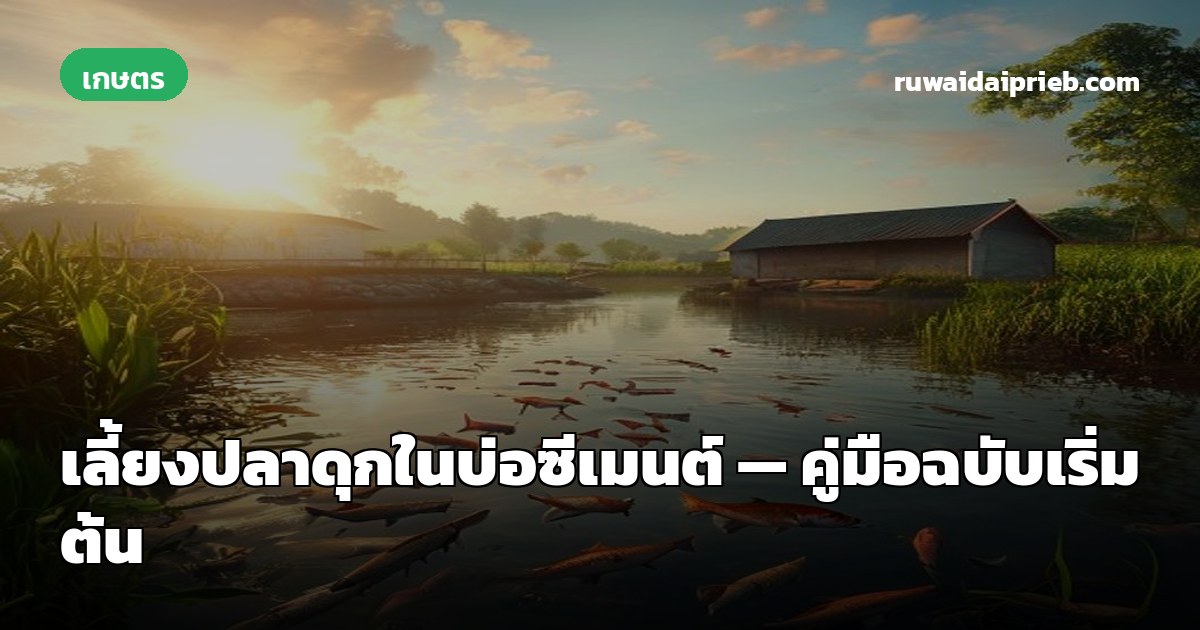 เลี้ยงปลาดุกในบ่อซีเมนต์ — คู่มือฉบับเริ่มต้น