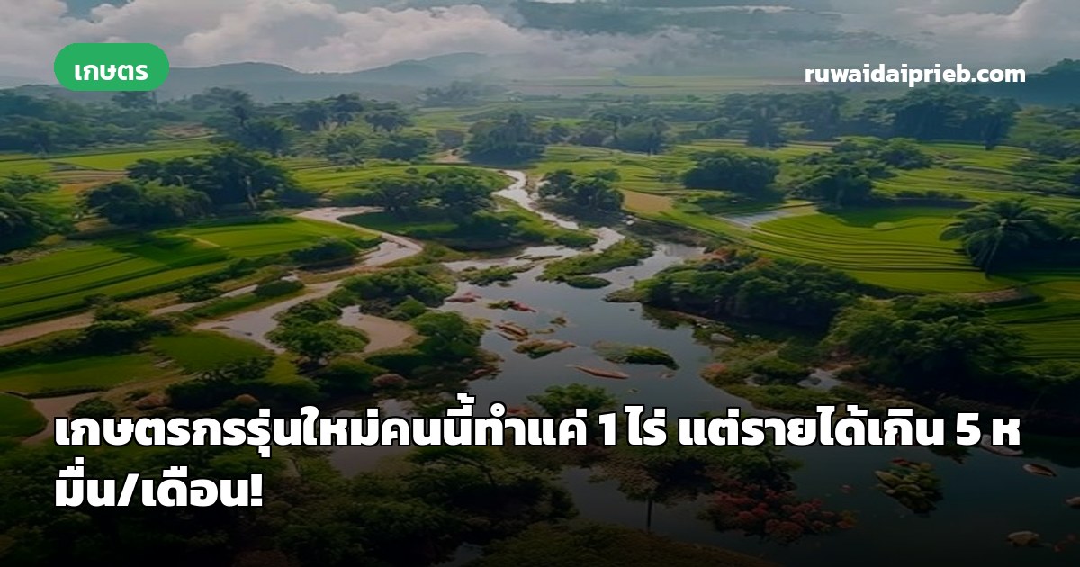 เกษตรกรรุ่นใหม่คนนี้ทำแค่ 1 ไร่ แต่รายได้เกิน 5 หมื่น/เดือน!