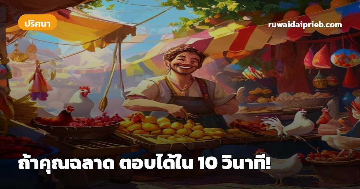 ถ้าคุณฉลาด ตอบได้ใน 10 วินาที!