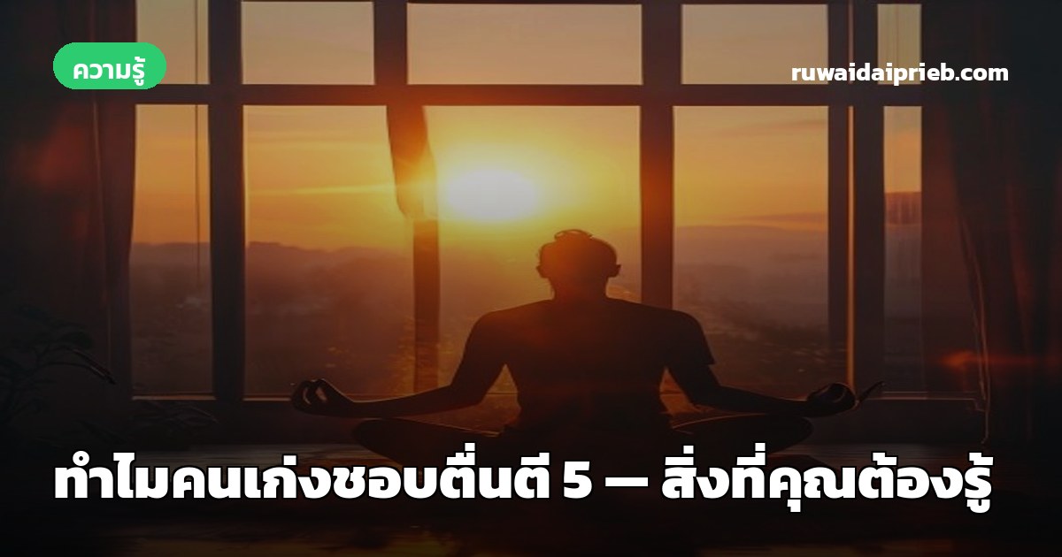 ทำไมคนเก่งชอบตื่นตี 5 — สิ่งที่คุณต้องรู้