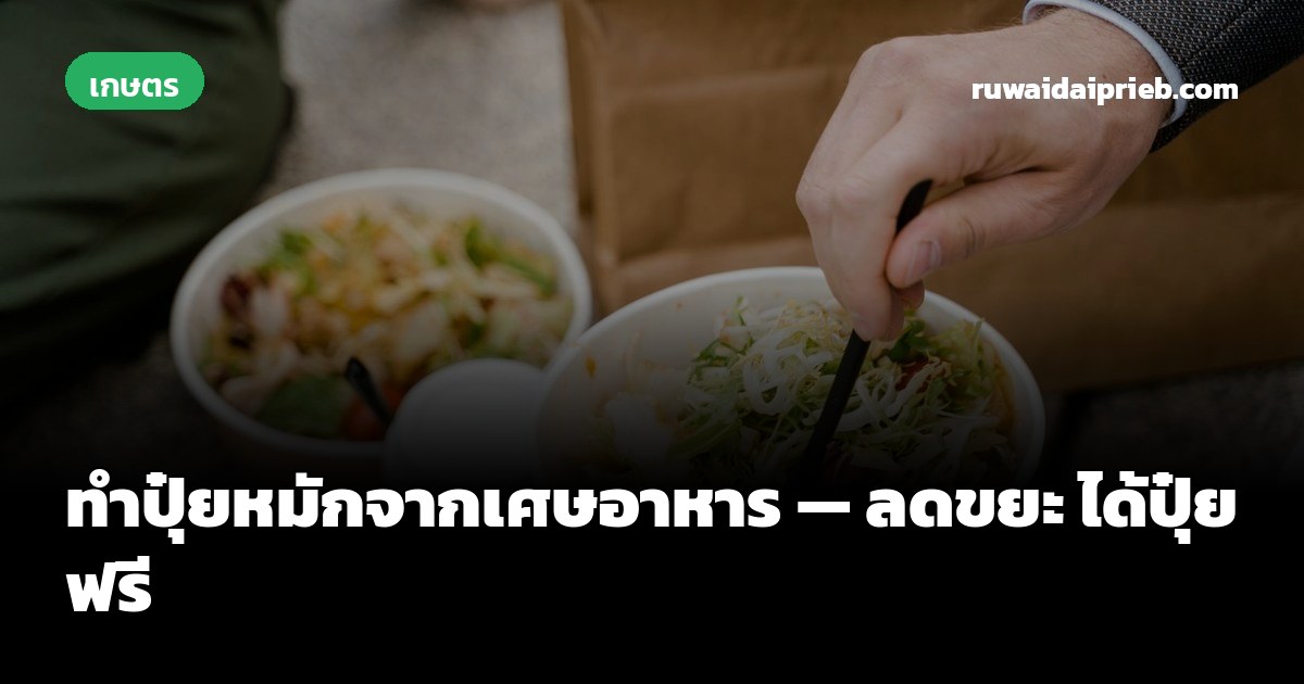ทำปุ๋ยหมักจากเศษอาหาร — ลดขยะ ได้ปุ๋ยฟรี