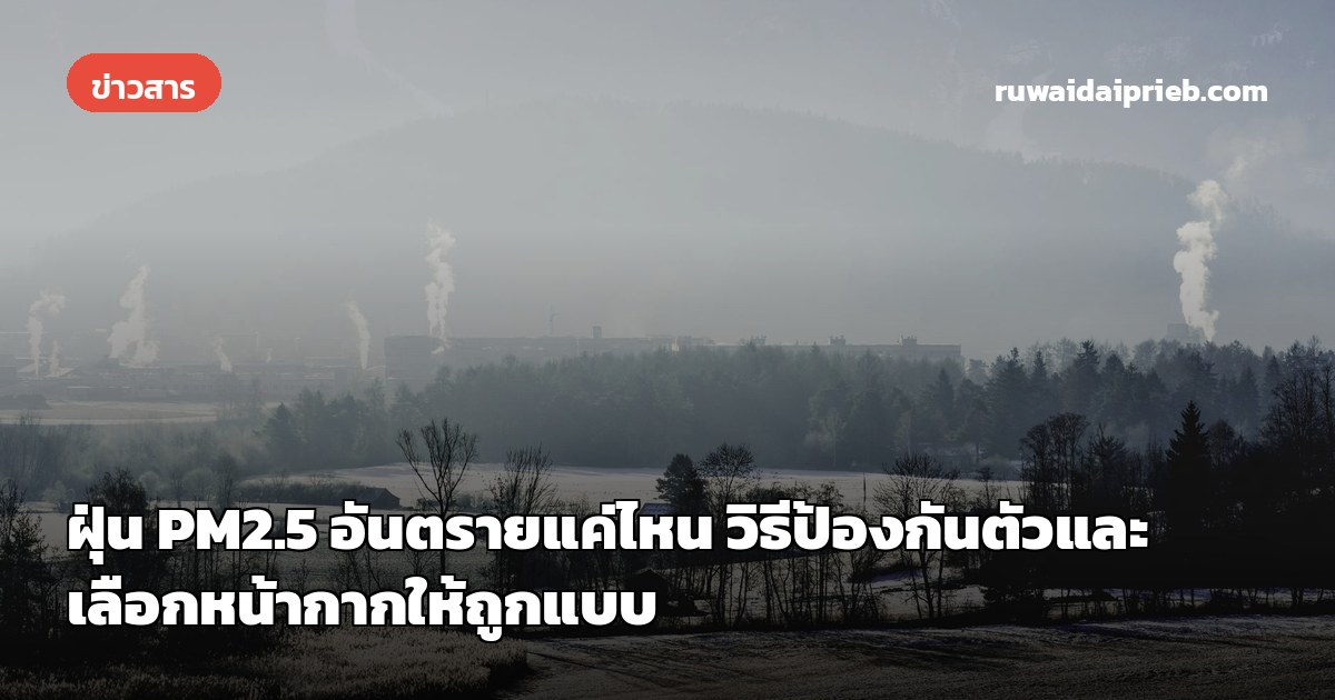 ฝุ่น PM2.5 อันตรายแค่ไหน วิธีป้องกันตัวและเลือกหน้ากากให้ถูกแบบ