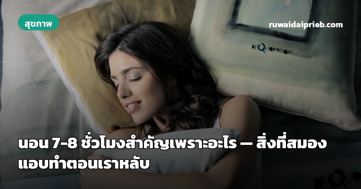 นอน 7-8 ชั่วโมงสำคัญเพราะอะไร — สิ่งที่สมองแอบทำตอนเราหลับ