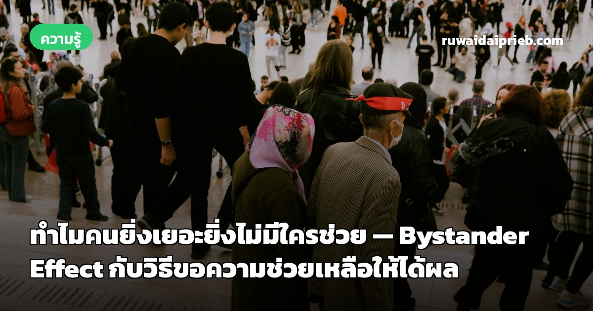 ทำไมคนยิ่งเยอะยิ่งไม่มีใครช่วย — Bystander Effect กับวิธีขอความช่วยเหลือให้ได้ผล
