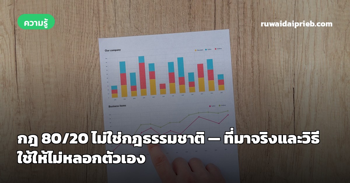 กฎ 80/20 ไม่ใช่กฎธรรมชาติ — ที่มาจริงและวิธีใช้ให้ไม่หลอกตัวเอง